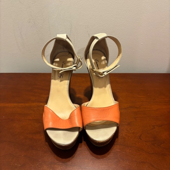 Emerson Fry Color Block Open Toe Wedges - Picture 3 of 14